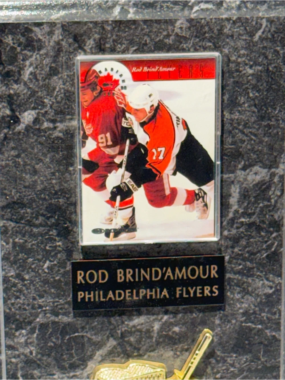 Autographed ROD BRIND'AMOUR PHILADELPHIA FLYERS 8x10 And Card Plaque